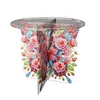 Acrylic Butterfly Round Flower Pot Riser Potted Plant Holder Rack Kit