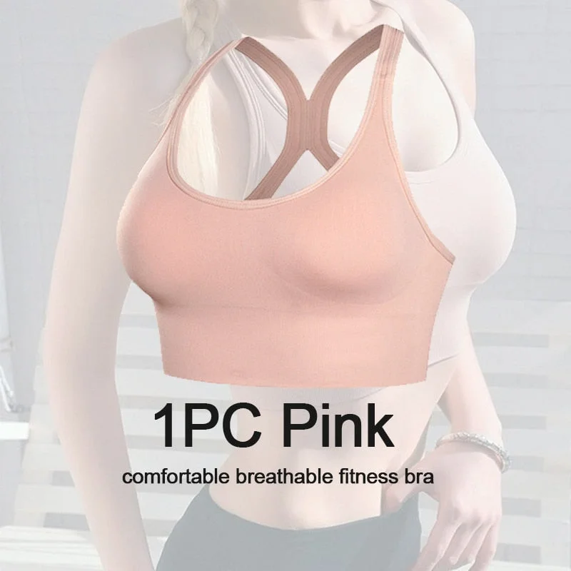1/2PCS Women Bra Sexy Push Up Bras Fitness Seamless Bralette Female Brassiere Tank Tops Gather Shockproof Pad Underwear Lingerie