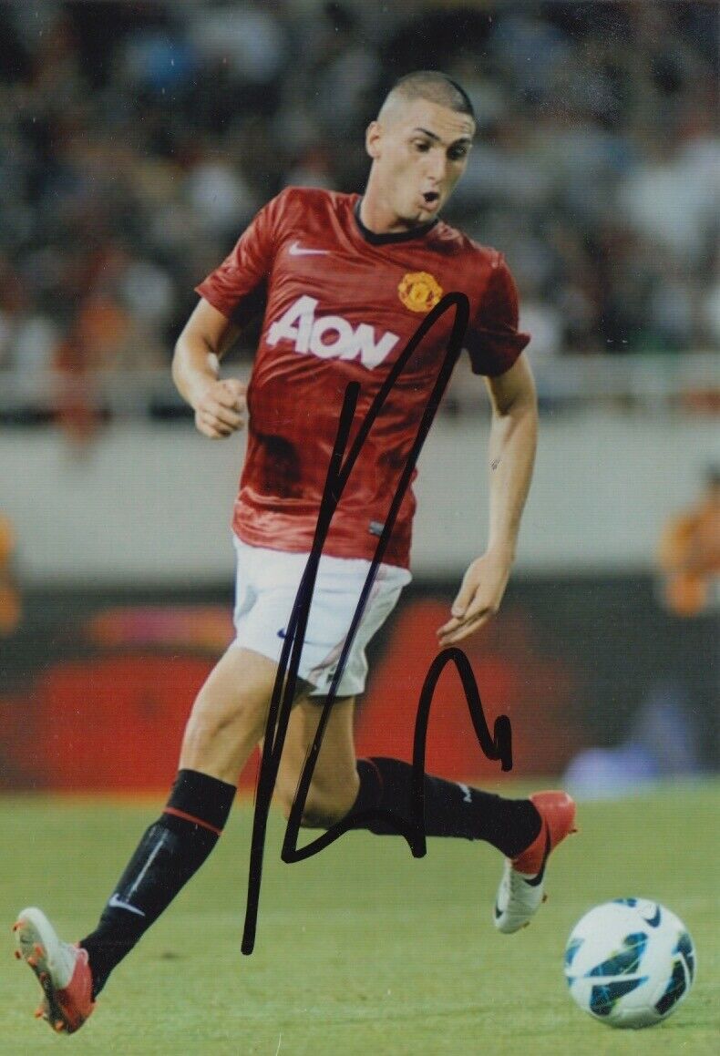 FEDERICO MACHEDA HAND SIGNED 6X4 Photo Poster painting MANCHESTER UNITED FOOTBALL AUTOGRAPH