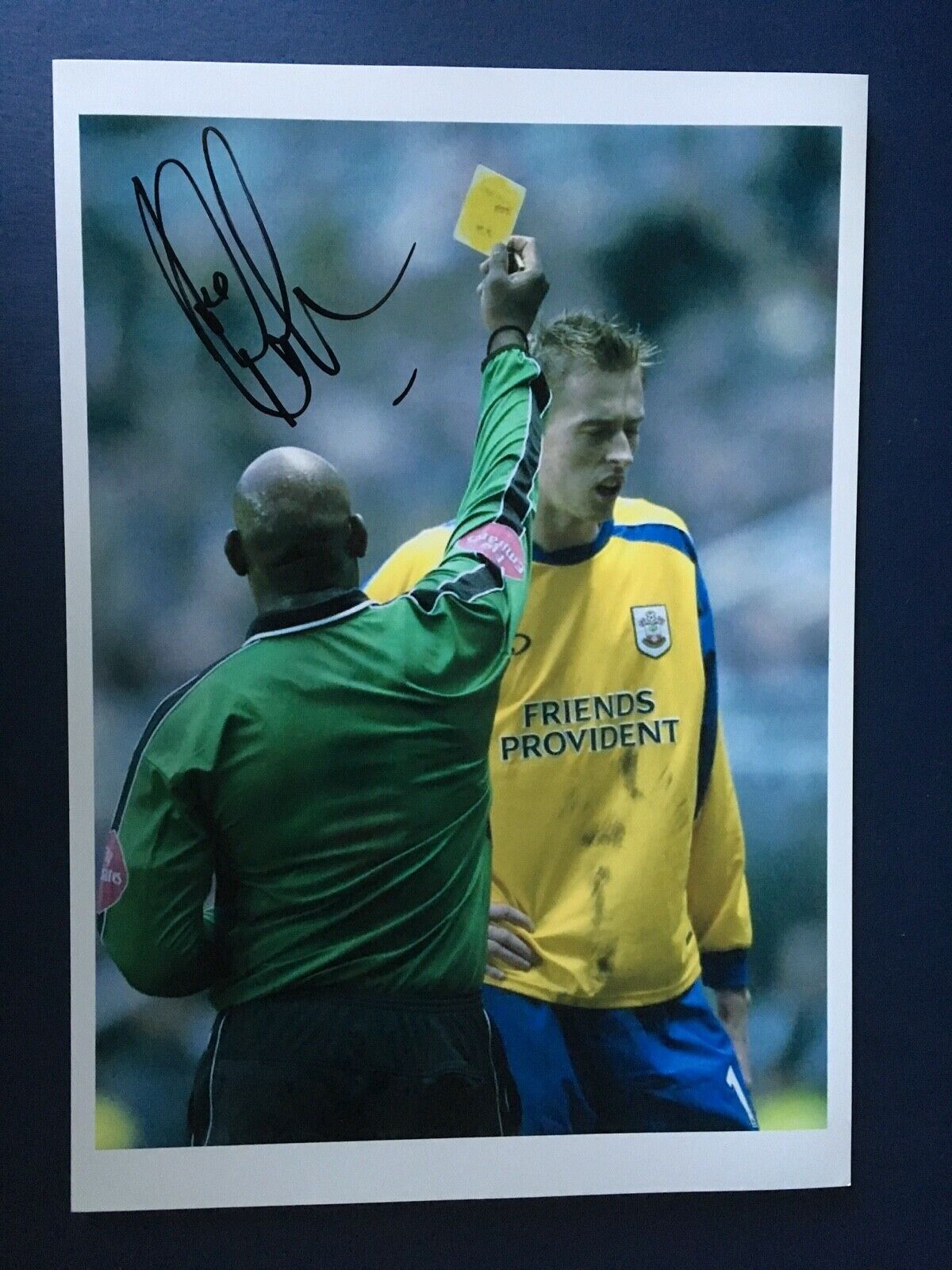 PETER CROUCH - FORMER SOUTHAMPTON FOOTBALLER - EXCELLENT SIGNED Photo Poster painting