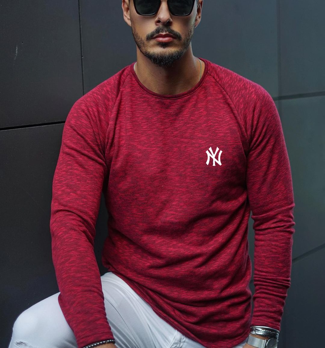 Casual Solid Color Round Neck Long Sleeve T-shirt