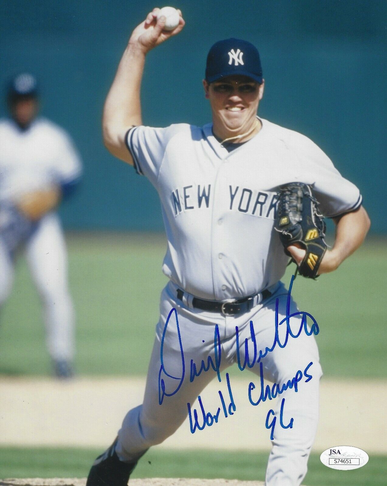 Autographed DAVID WEATHERS New York Yankees 8x10 Photo Poster painting w/JSA COA