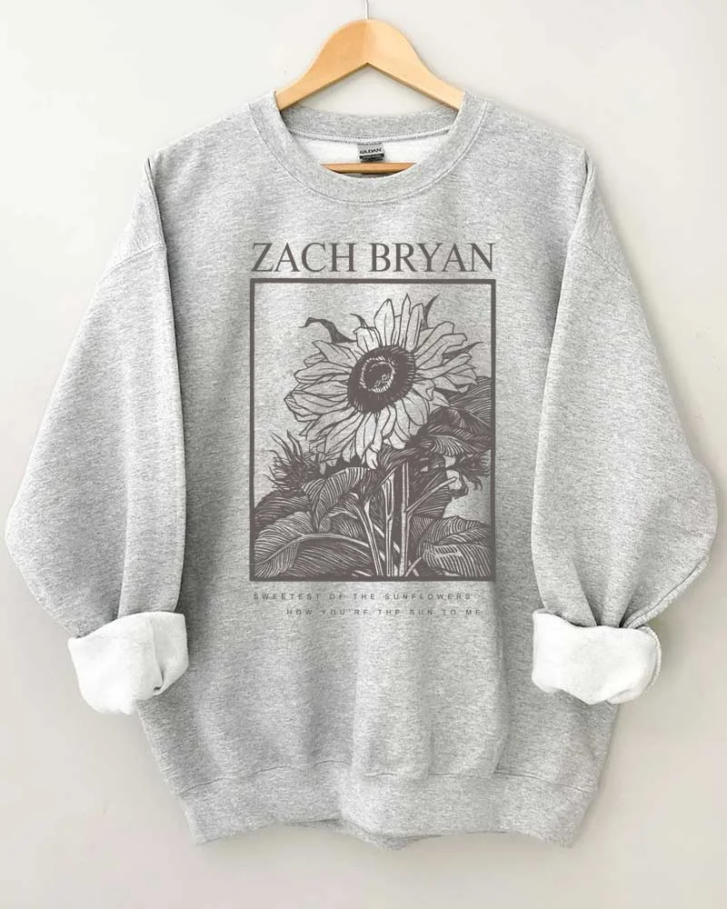 Sun To Me Zach Bryan Crewneck Sweatshirt