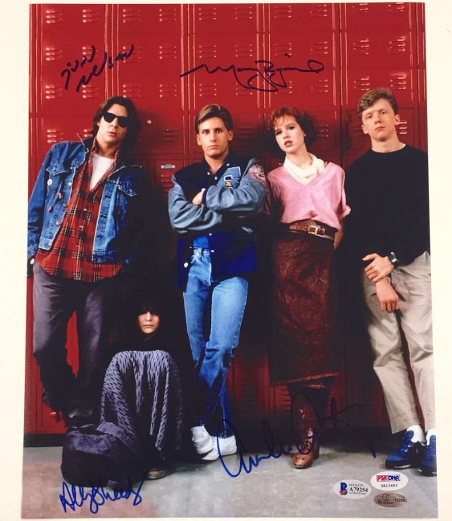 BREAKFAST CLUB Cast Signed 11x14 Photo Poster painting BAS COA ~ RINGWALD Sheedy ESTEVEZ Nelson