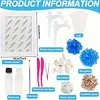 DIY Resin Beach Art Craft Kit with Frame, Resin Art Sea Glass Craft, Ocean Color Design, Materials for Adults Home Decor Desk Display, Ocean Themed DIY Kit Set and Creative Birthday Gift