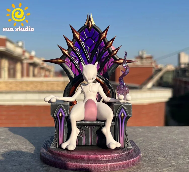 Pre-Order 1/20 Scale World Zukan Throne Mewtwo - Pokemon Resin Statue - sun Studio 