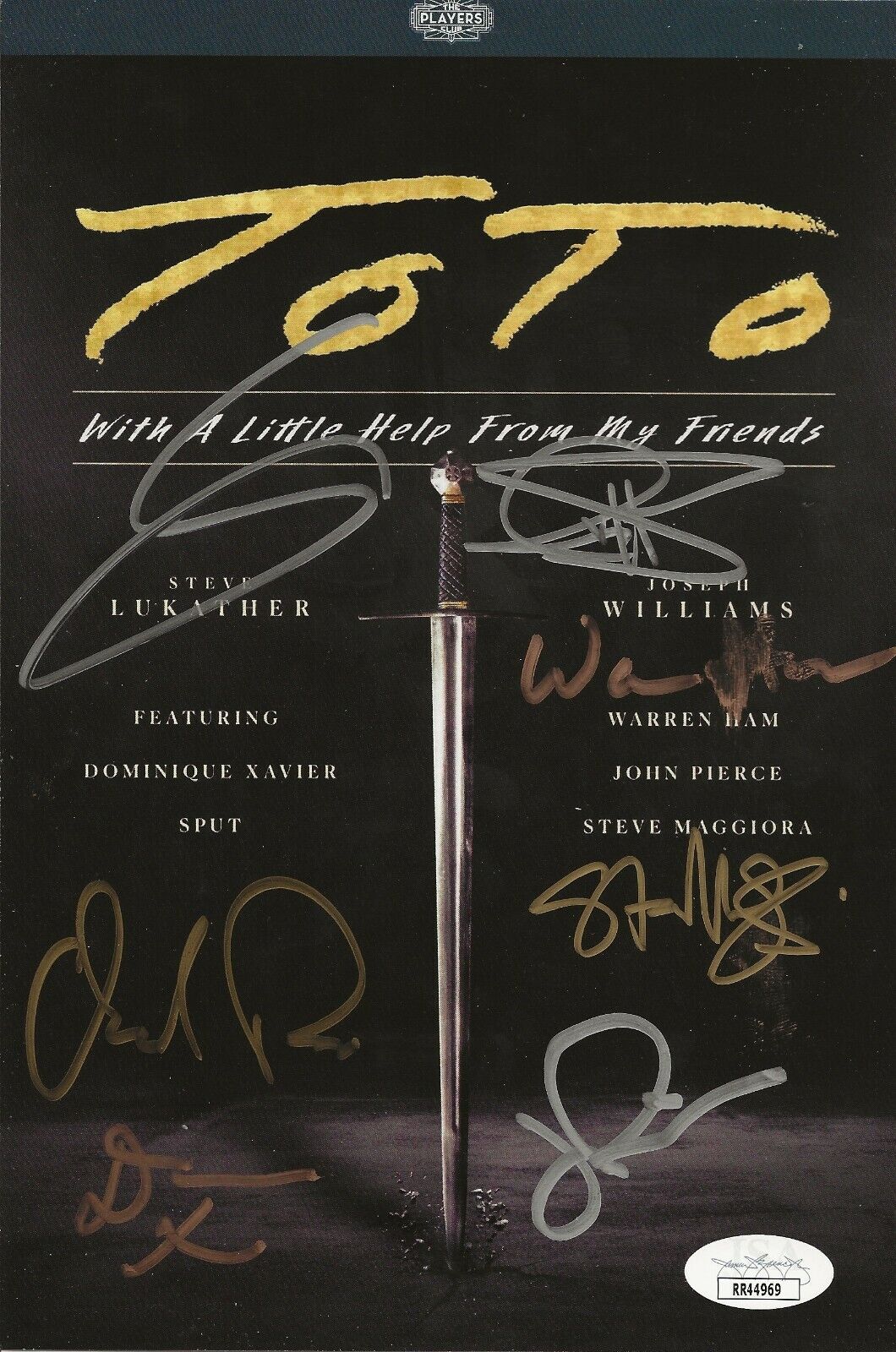Toto band REAL hand SIGNED With A Little Help From My Friends Advert #1 JSA COA