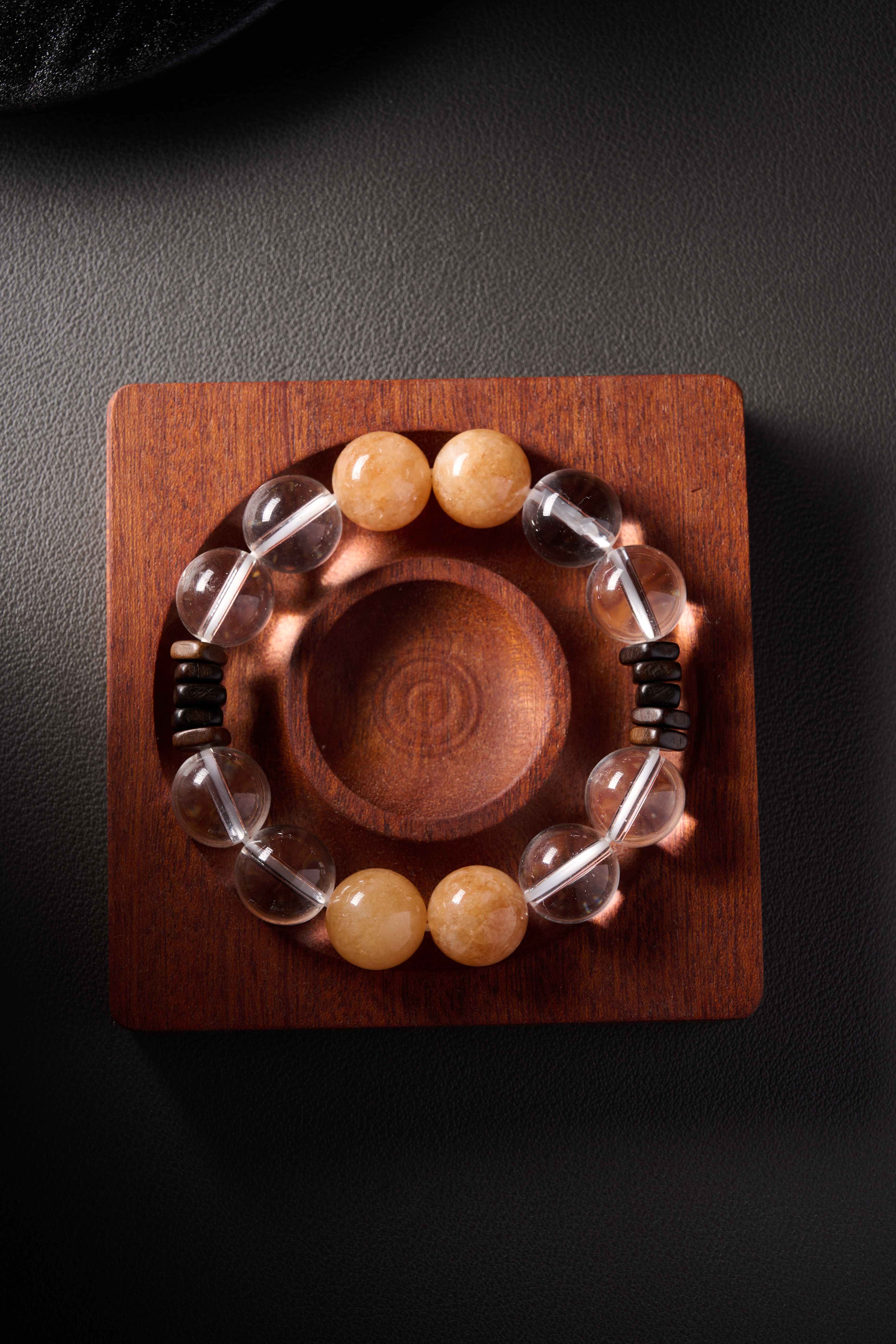 Spacer detail – close view of bead spacing and clean stringing, neat craftsmanship.