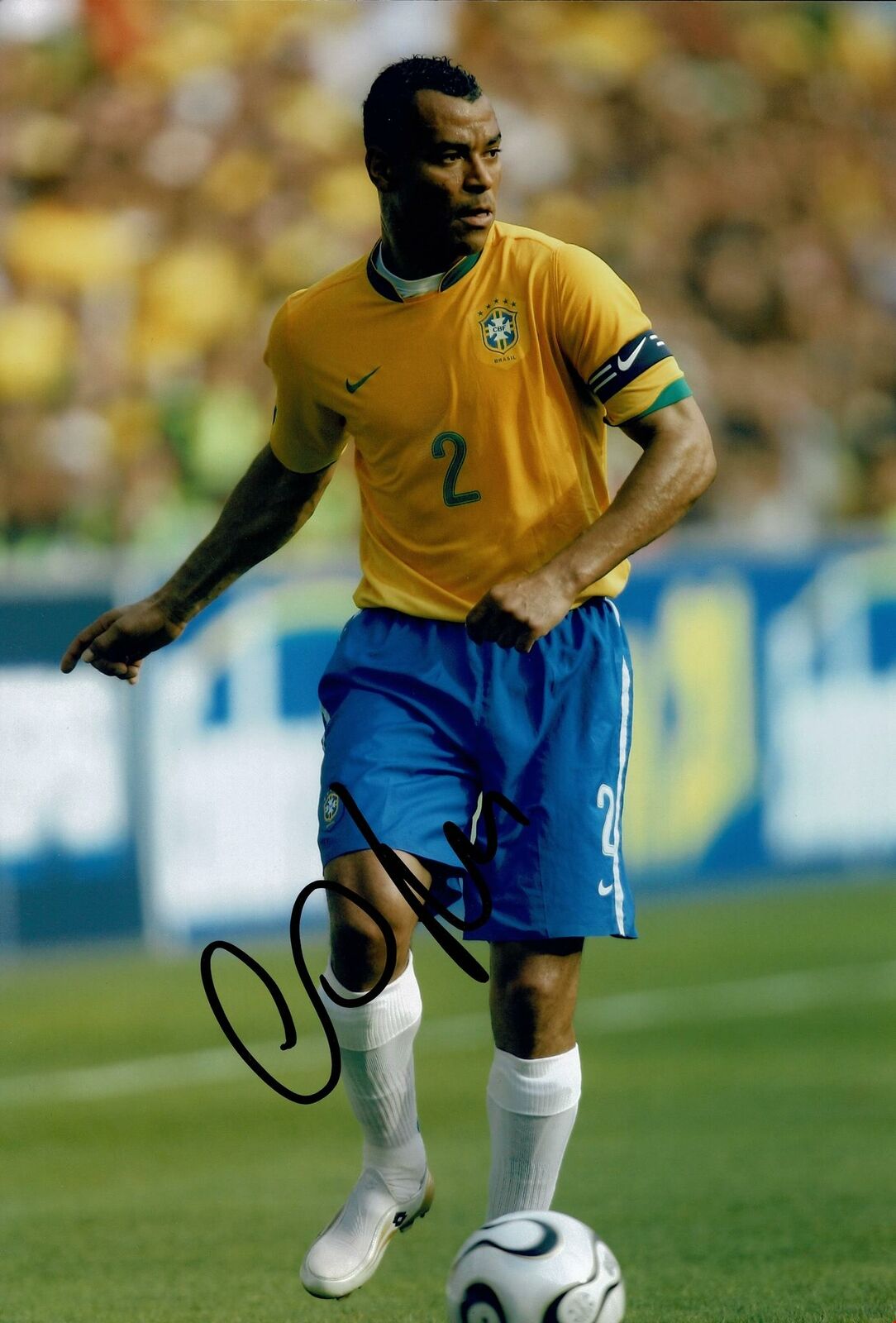 Cafu SIGNED 12X8 Photo Poster painting BRAZIL World Cup Winner Genuine Autograph AFTAL COA (1889