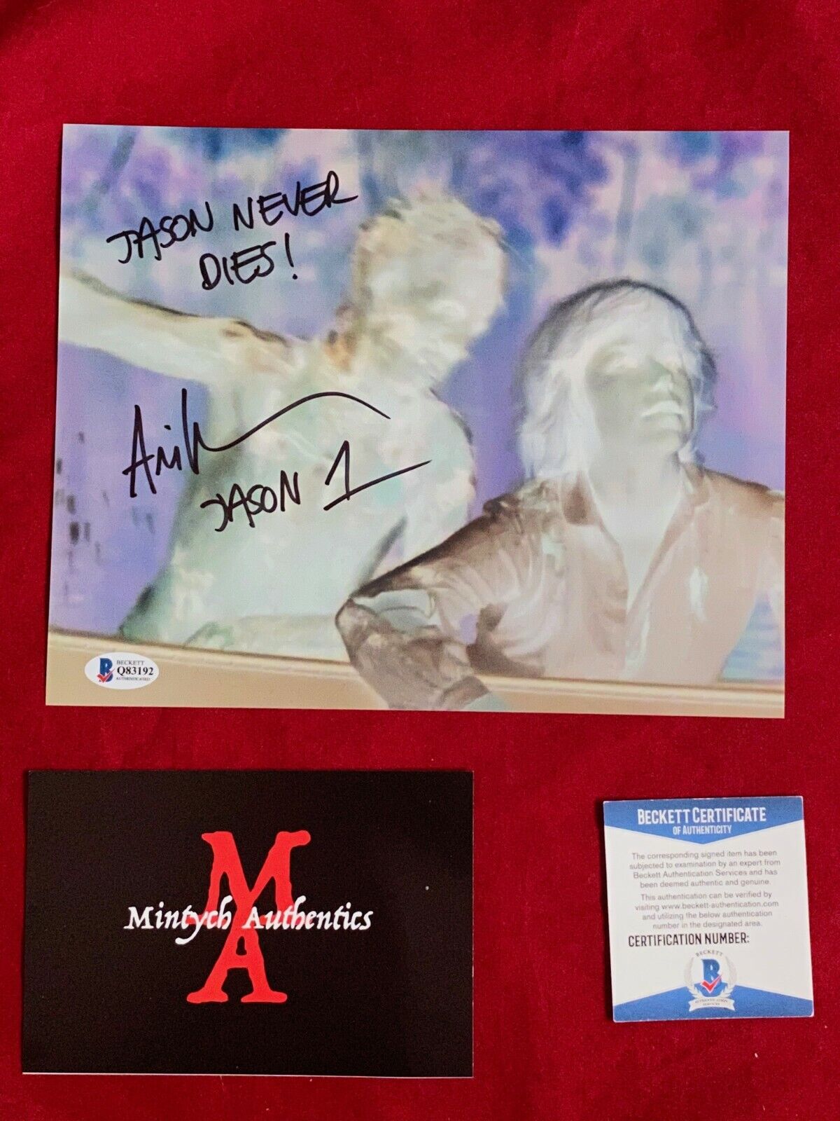 ARI LEHMAN 1ST JASON VOORHEES SIGNED 8X10 Photo Poster painting! FRIDAY THE 13TH! BECKETT COA