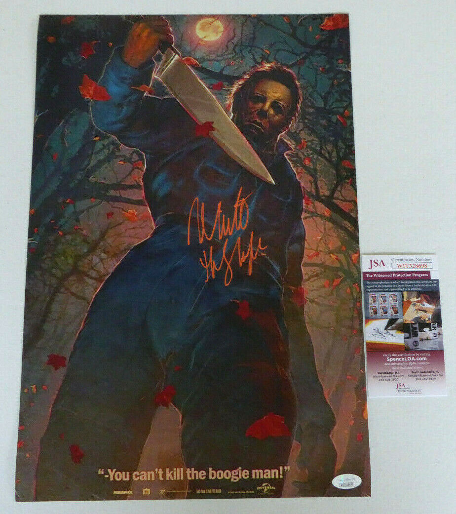 Nick Castle Signed 12x18 Photo Poster painting, Halloween, The Shape, Michael Myers, JSA COA