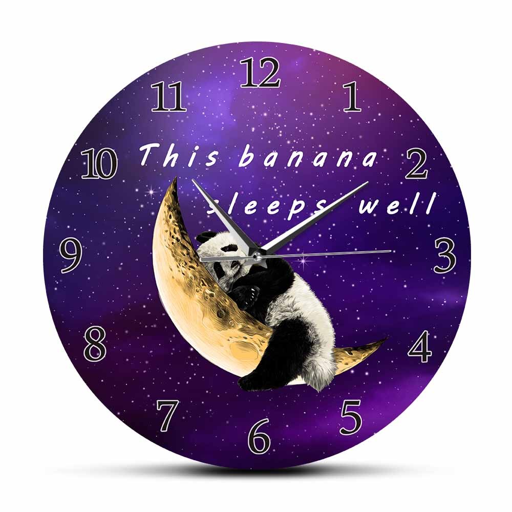 

Panda Sleeping On the Crescent - Frameless Acrylic Wall Clock, 501 Original