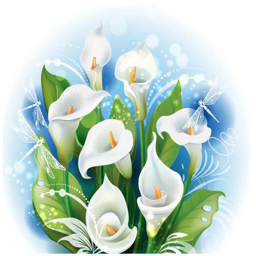 Full Round Drill Diamond Painting - Calla Flower(30*30cm)