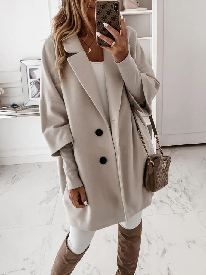 Women's V-neck Long Sleeve Sweater Coat Top