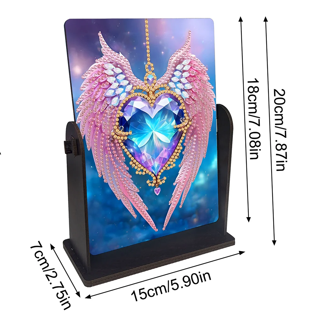 DIY Jewel Wings Special Shape Diamond Painting Table Top Mirror Kit for Adults Beginners