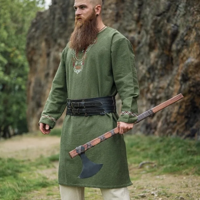 Men's Viking Embroidered Robe Top-inspireuse