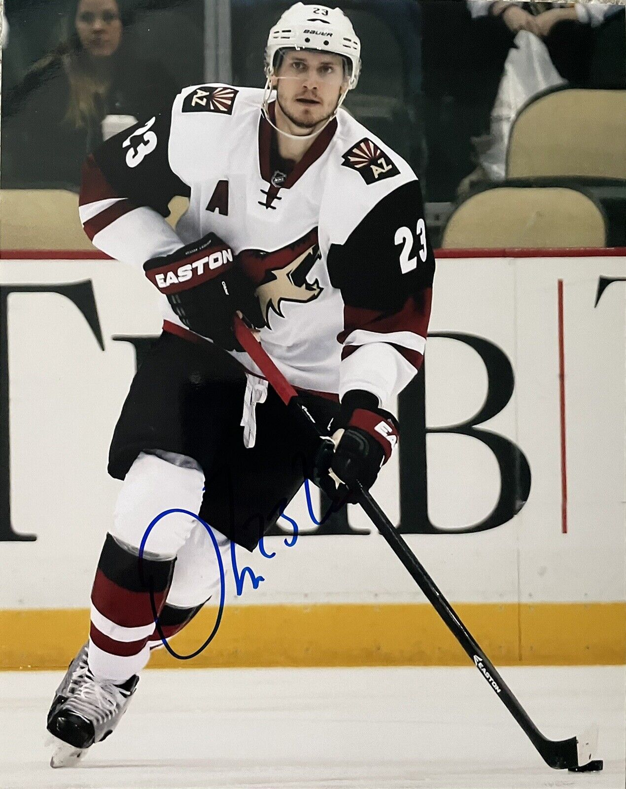 Oliver Ekman-Larsson Signed Arizona Coyotes Vancouver Canucks 8x10 Photo Poster painting