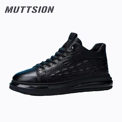MUTTSION Black Alligator Sneakers Upgraded