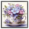 Flower Teacup-11CT Stamped Cross Stitch 40*40cm/15.75*15.75in tapestrymarket