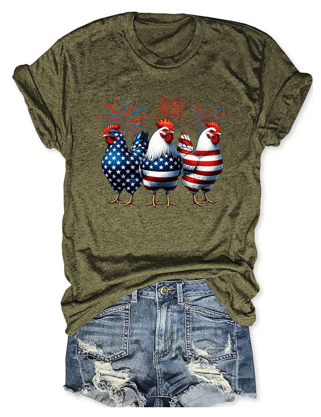 Patriotic USA Chicken T-shirt