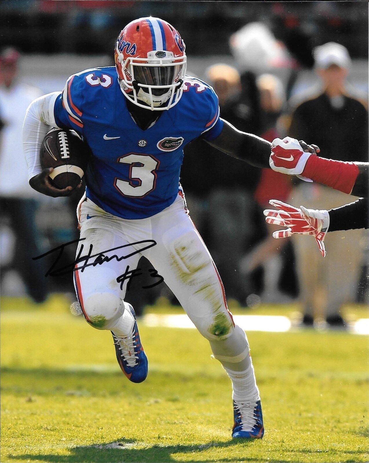 TREON HARRIS HAND SIGNED FLORIDA GATORS 8X10 Photo Poster painting W/COA