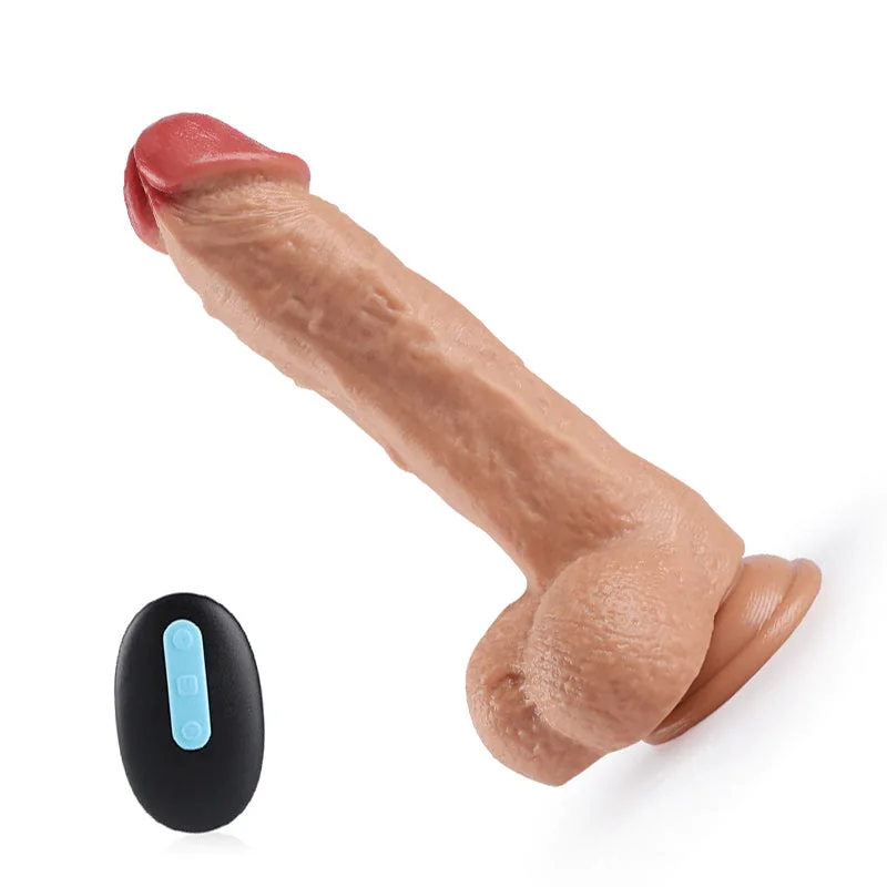 9.4-Inch Remote Control 20-Frequency Rotating Vibrating 9.4 Inch Dildo