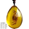 Insect Amber Pendant Natural Butterfly Specimen Insect Amber Necklace Children's Hanging Accessories