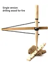 Wood Drilling Fire Making Tool Outdoor Survival Practice Tool for Camping Hiking