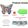 (US Local)2D DIY Butterfly Irregular Shaped Drilling Diamond Painting Clock Art Craft