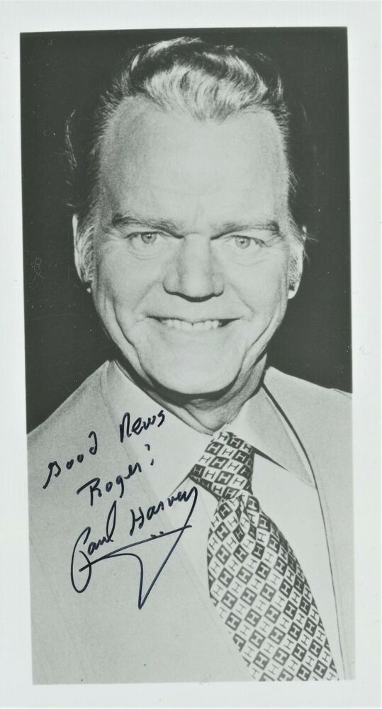 PAUL HARVEY Signed Photo Poster painting