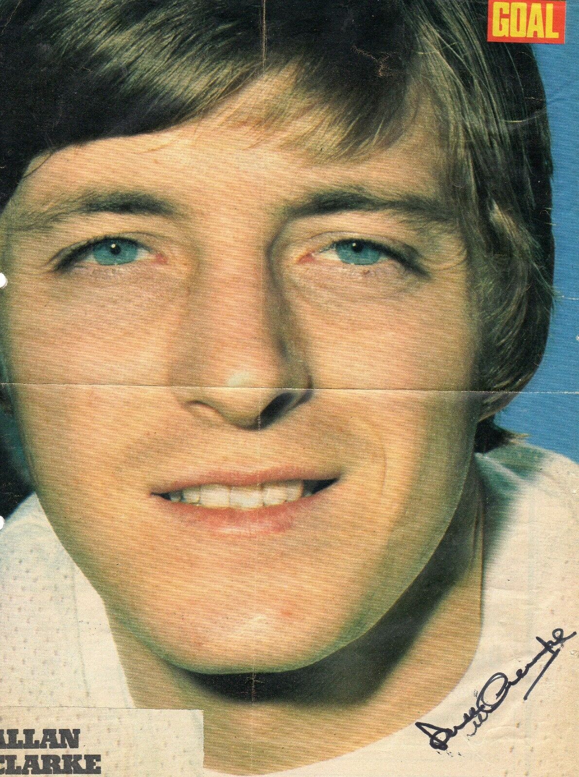 ALLAN CLARKE AUTOGRAPH, Sniffer, LEEDS UNITED, ENGLAND