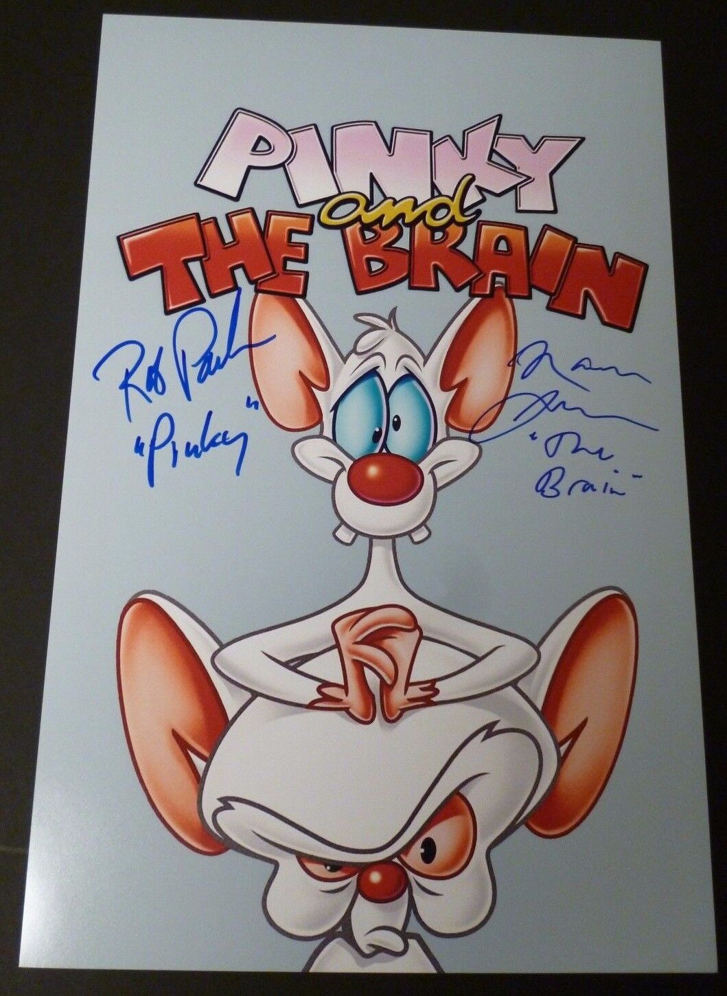 ROB PAULSEN & MAURICE LaMARCHE Auth. Hand-Signed PINKY & THE BRAIN