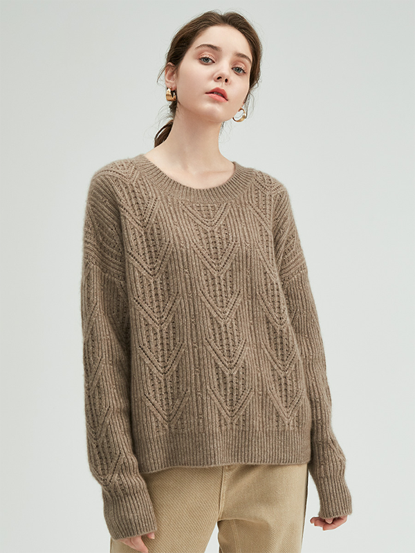 Cozy Soft Cashmere Sweater REAL SILK LIFE