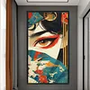 Fan Geisha Full Stamped Cross Stitch 14CT 2-Strand 40x70cm
