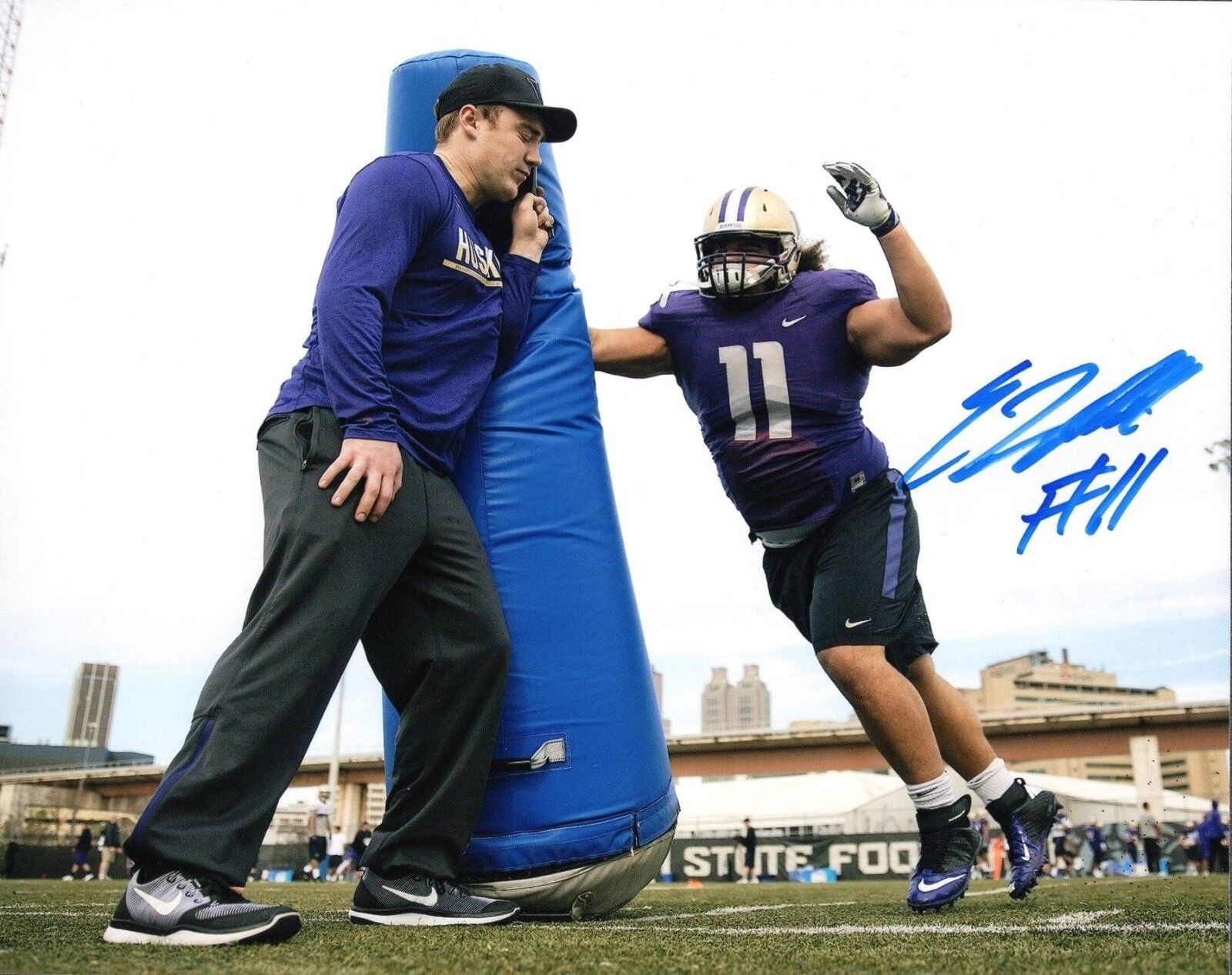 Elijah Qualls 8x10 Photo Poster painting #5 Autographed Signed AUTO UW Washington Huskies