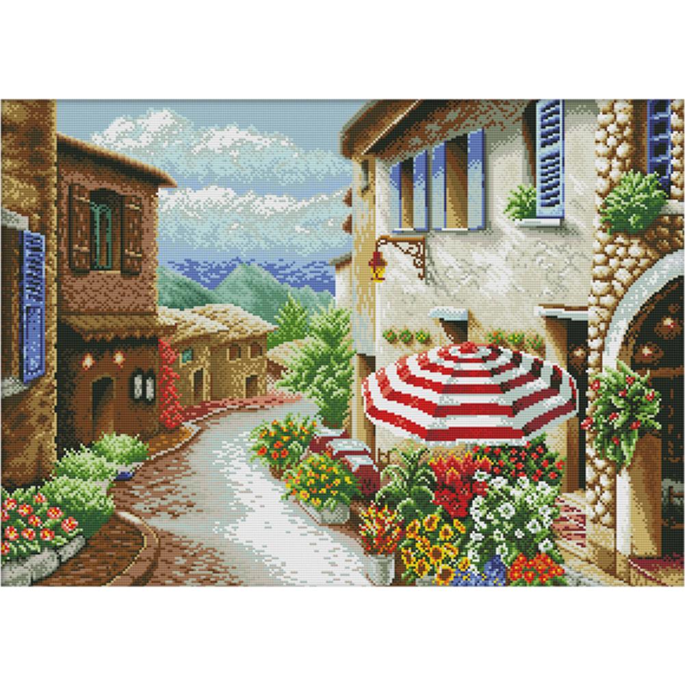 

Street View - 14CT Stamped Cross Stitch - 61*46cm, 501 Original