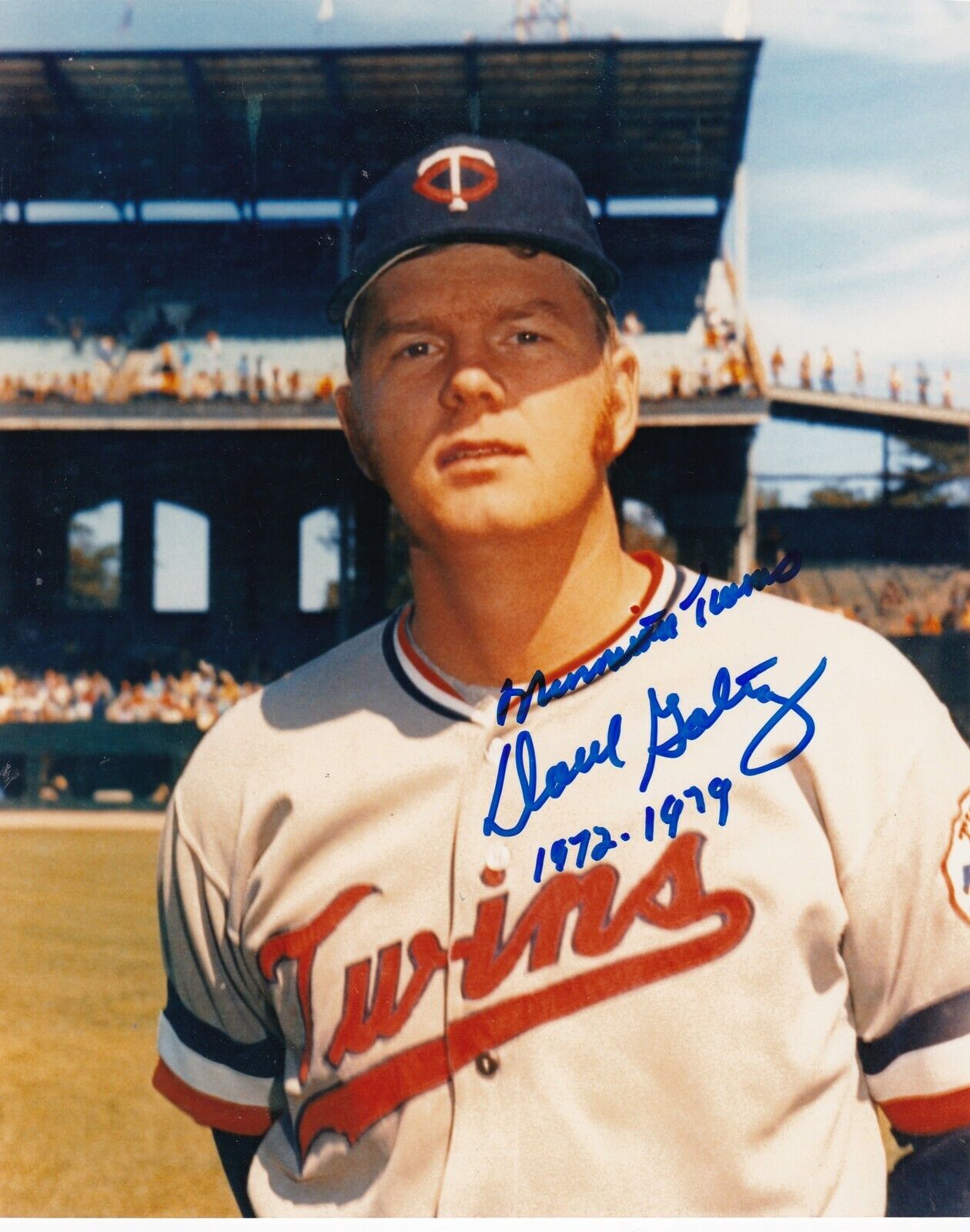 DAVE GOLTZ MINNESOTA TWINS ACTION SIGNED 8x10