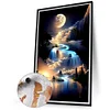 (US Only)Paint By Numbers Kit On Canvas DIY Oil Art Moon Picture Home Wall Decor40x60cm