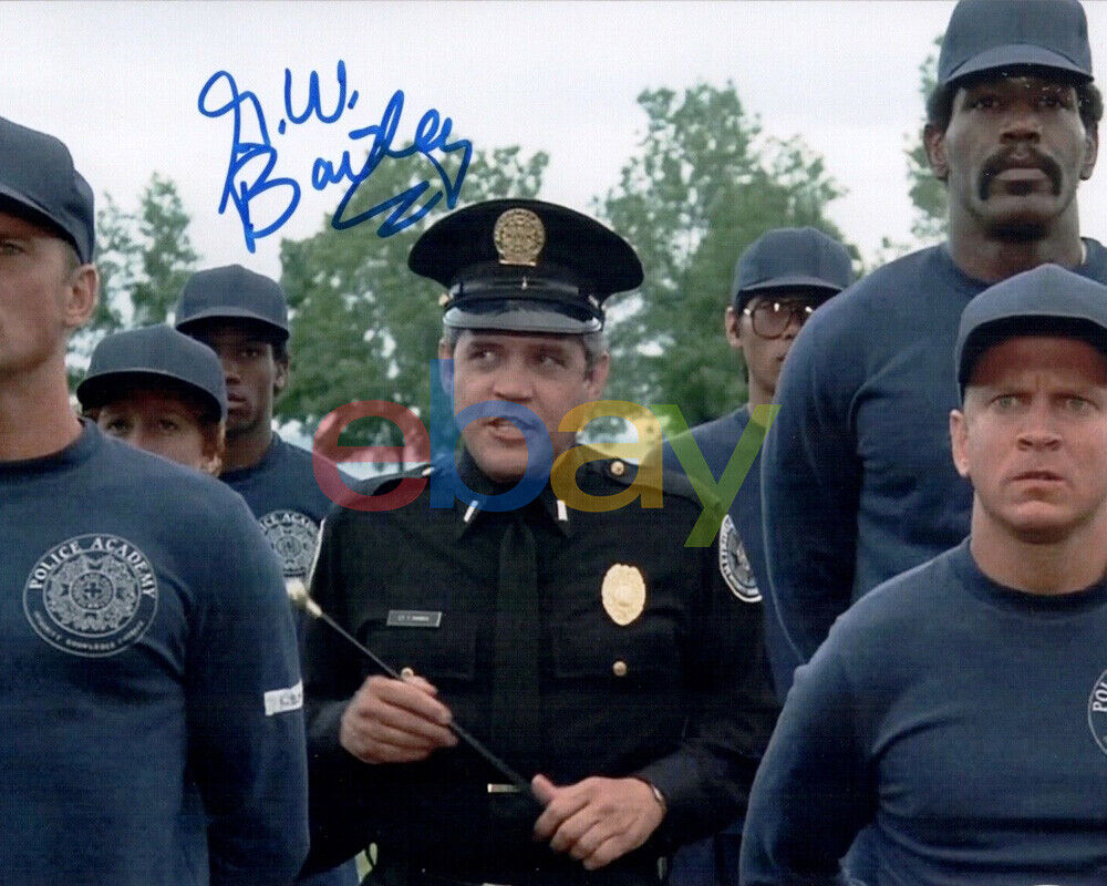 GW BAILEY Hand Signed 8X10 POLICE ACADEMY Autograph Photo Poster painting reprint