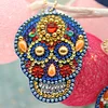 4pcs Diamond Painting Skull Ornament Keychain