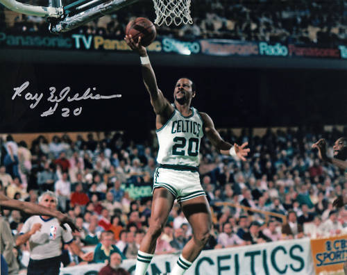 RAY WILLIAMS BOSTON CELTICS ACTION SIGNED 8x10