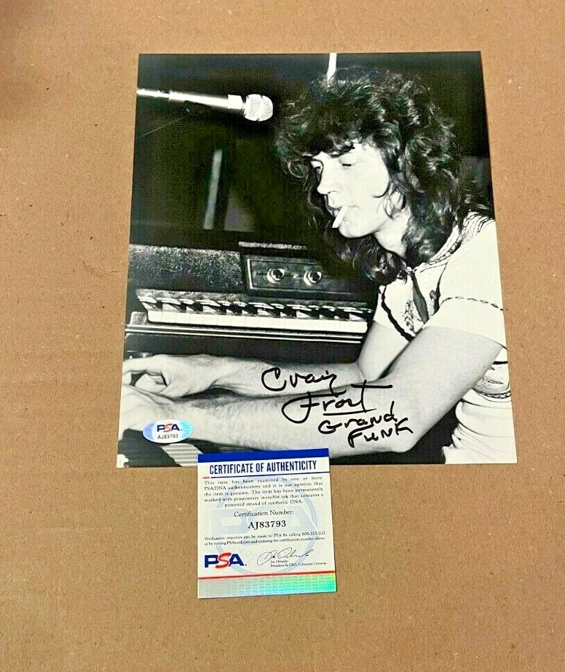 CRAIG FROST SIGNED GRAND FUNK RAILROAD 8X10 MUSIC Photo Poster painting PSA/DNA CERTIFIED