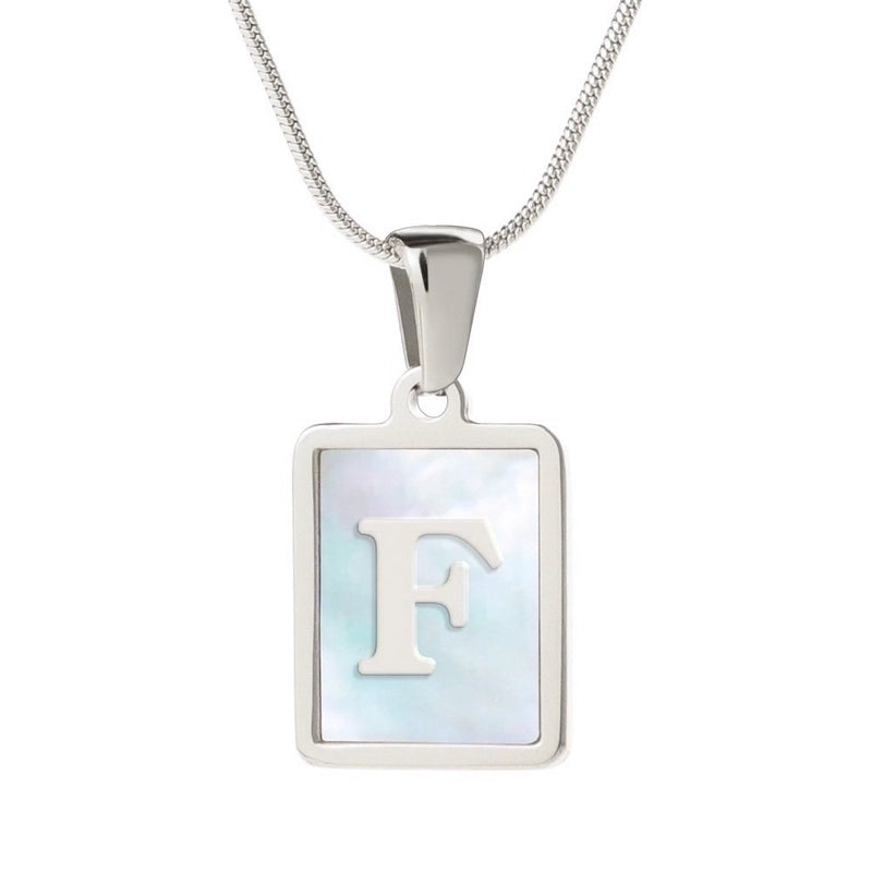 Stainless Steel 18K Gold Plated Casual Commute Plating Inlay Letter Shell Pendant Necklace