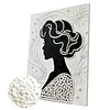 DIY Pearl Painting Elegant Girl for Home Decor with Frame(30x40cm)