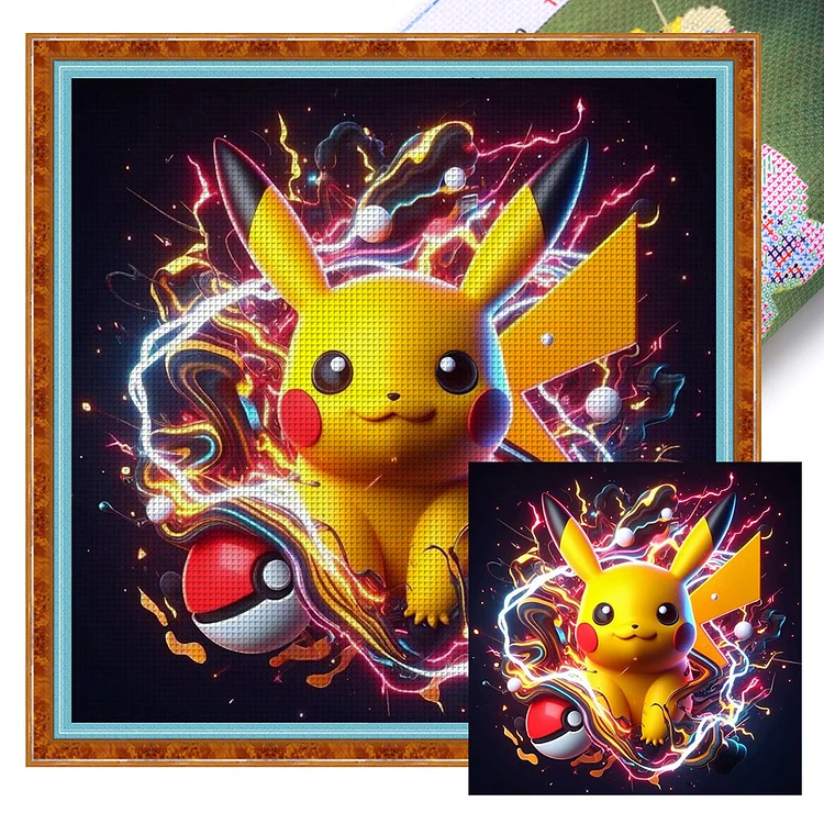 【Yishu Brand】Pikachu (40*40cm) 11CT Stamped Cross Stitch gbfke