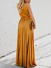 Split-Side Lace-Up Sleeveless Maxi Dresses