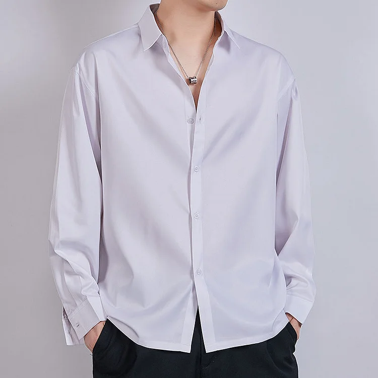 Work Shirts Spring and Autumn Men's Long-Sleeved Shirt Men's Casual Slim Fit Men