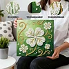 (25x25cm)DIY Pearl Painting Lucky Leaf Framed Handmade Pearl Painting Art Craft Kit Living Home Decor