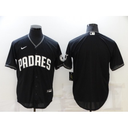 Men's San Diego Padres Blank Black Cool Base Stitched Baseball Jersey D404
