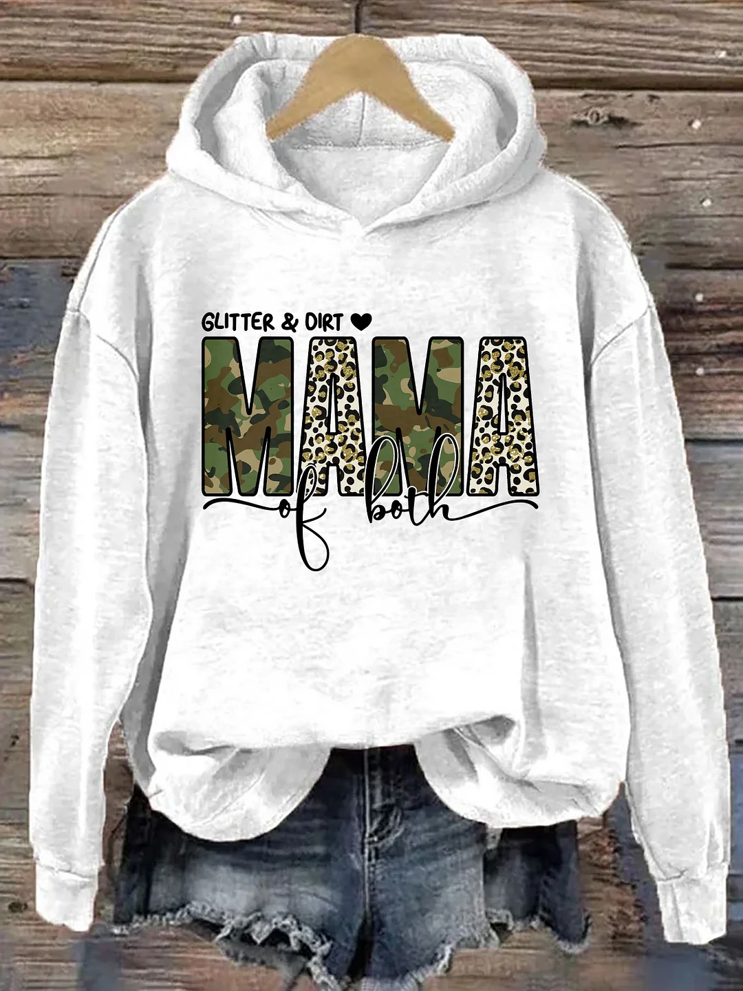 Glitter And Dirt Mama Of Both Hoodie